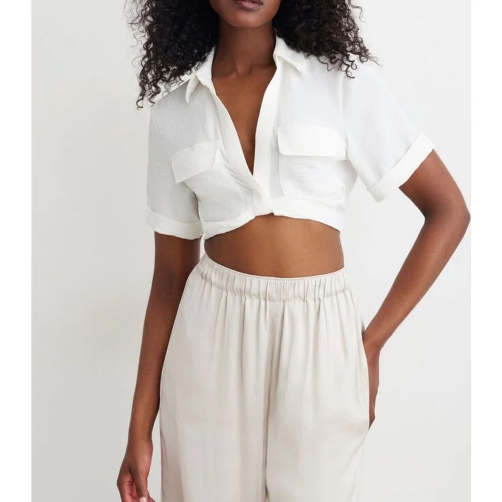 Dynamite twist front cropped top